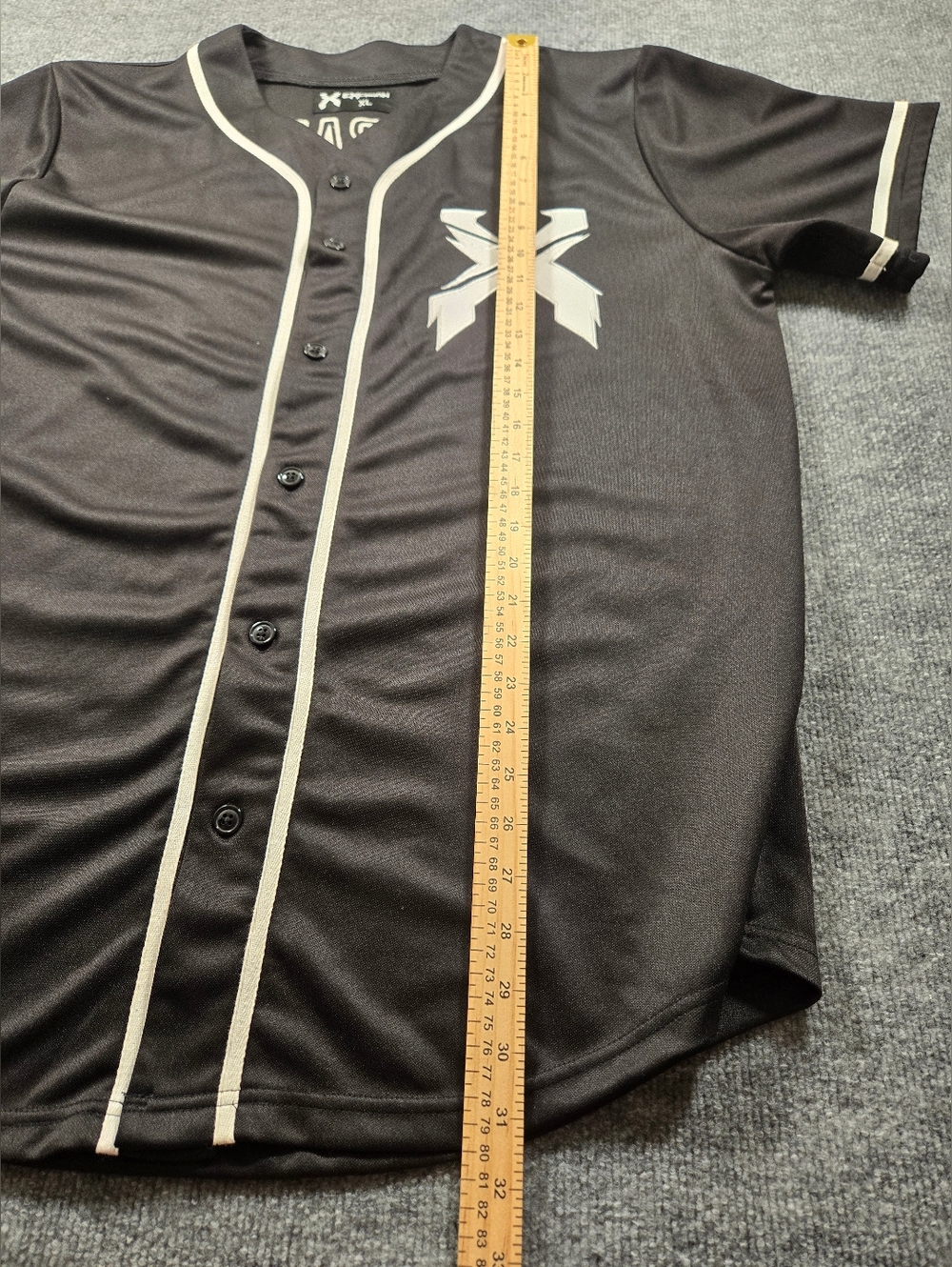 Excision Headbanger Baseball Jersey Black & White Size XL - Picture 8 of 12